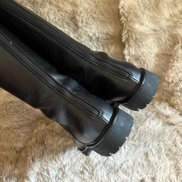 LEGRES Style 11 Laceup Leather Knee Boots - Picture 8 of 10